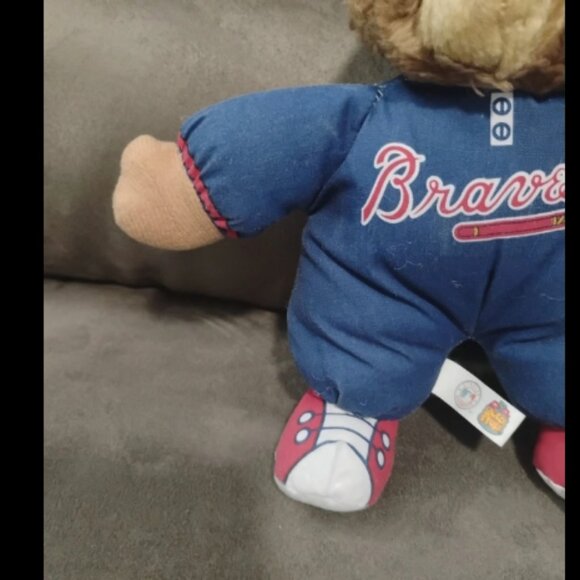 Atlanta Braves Baseball Bear Plush Stuffed Animal - Picture 4 of 12